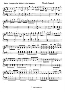 Danza Venezianas, Op.108: Danza Veneziana No.3 in Sol Maggiore by Marzia Gaggioli