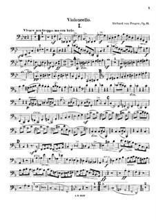 String Quartet No.2 in B Flat Major, Op.11: Cello part by Richard von Perger