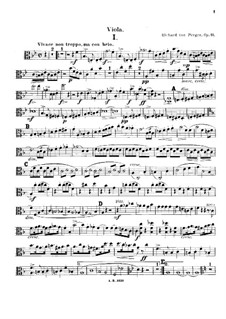 String Quartet No.2 in B Flat Major, Op.11: Viola part by Richard von Perger