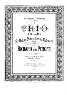 String Trio in D Minor, Op.12: Viola part by Richard von Perger