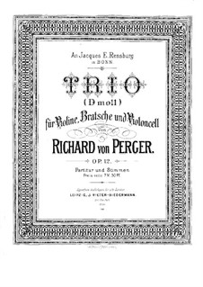 String Trio in D Minor, Op.12: Cello part by Richard von Perger