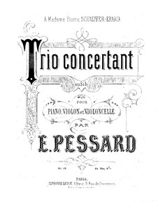 Concert Piano Trio, Op.19: Full score by Emile Pessard