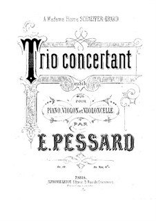 Concert Piano Trio, Op.19: Violin parts by Emile Pessard