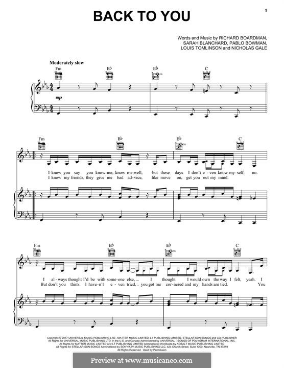 Louis Tomlinson: Two Of Us sheet music for voice, piano or guitar