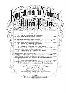 Von der Wanderung für Cello und Klavier, Op.21 No.2: Score by Alfred Pester