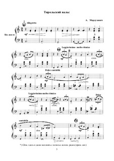 Тирольский вальс для кнопочного аккордеона: Тирольский вальс для кнопочного аккордеона by Alexander Morduhovich
