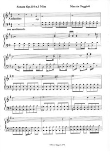 Sonatas, Op.110: Sonata No.1 in Mi Minore by Marzia Gaggioli