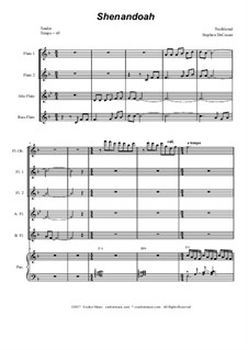 Oh Shenendoah (Shenandoah): For flute choir by folklore