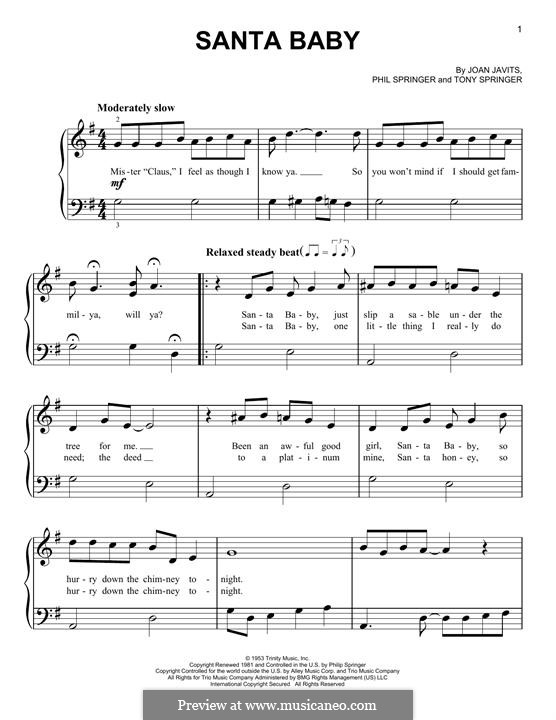 Piano version: Easy notes by Joan Javits, Philip Springer, Tony Springer