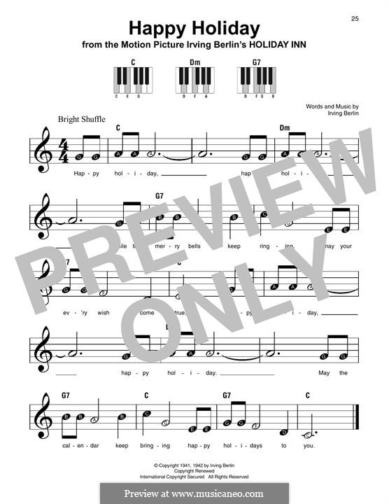 Happy Holiday: For piano by Irving Berlin