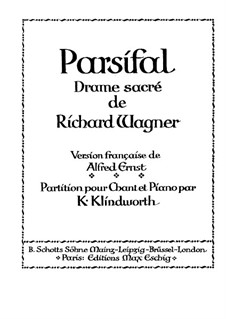 Complete Opera: For voices and piano (German and french texts) by Richard Wagner