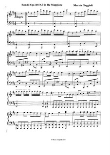 Rondòs, Op.118: Rondò No.3 in Re Maggiore by Marzia Gaggioli
