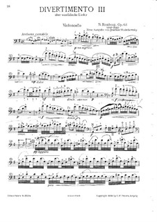 Divertimento on Westphalian National Themes, Op.65: Solo part by Bernhard Romberg