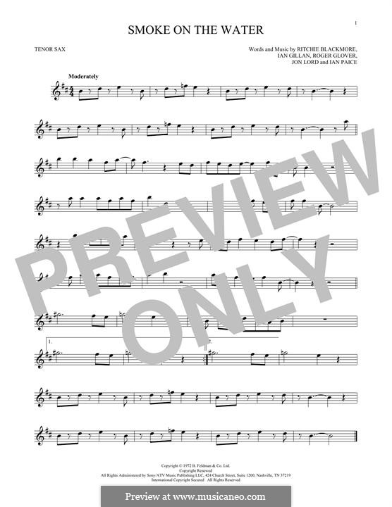 Instrumental version: For tenor saxophone by Ian Gillan, Ian Paice, Jon Lord, Ritchie Blackmore, Roger Glover