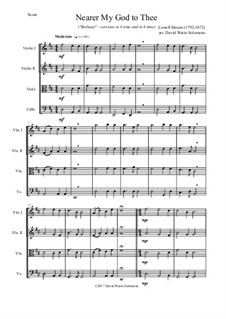 Nearer, My God, To Thee: For string quartet by Lowell Mason