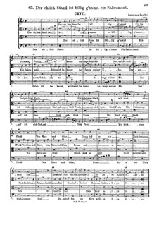 Der ehlich Stand ist billig g'nannt : Singpartitur by Ludwig Senfl