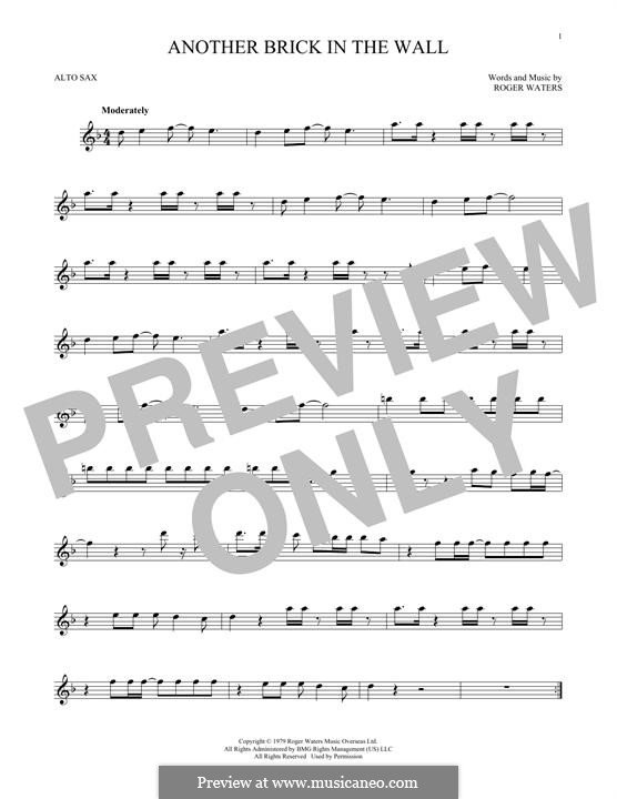 Another Brick In The Wall By R Waters Sheet Music On Musicaneo
