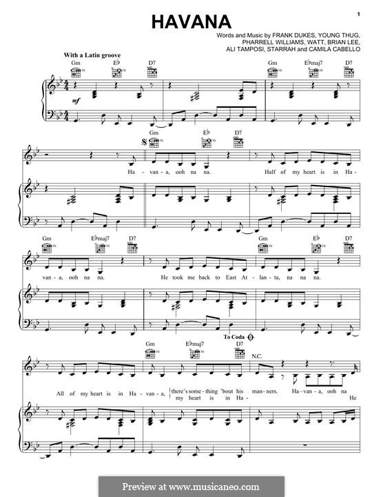 Best Partition Music Sheet Havana Sheet Music Flute