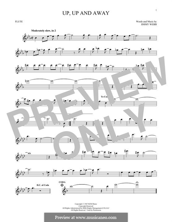 Up, Up and Away (The Fifth Dimension): For flute by Jimmy Webb