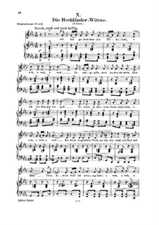 No.10 Die Hochländer-Witwe (Highland Widow's): For voice and piano by Robert Schumann