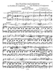 Fantasia on Themes from 'The Coachman of Lonjumeau' by A. Adam, Op.125: Score by Jean Baptiste Singelée