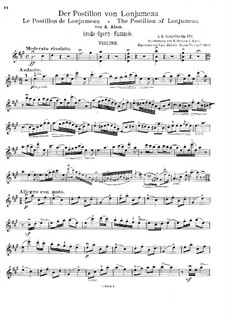 Fantasia on Themes from 'The Coachman of Lonjumeau' by A. Adam, Op.125: Solo part by Jean Baptiste Singelée