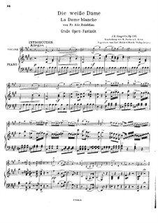 Fantasia on Themes from 'The White Lady' by Boieldieu, Op.135: Score by Jean Baptiste Singelée