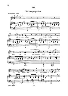 No.3 Waldesgespräch (In the Forest): For voice and piano by Robert Schumann