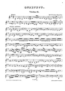 String Quartet in G Major, Op.58 No.2: Violin II part by Wilhelm Valentin Volckmar