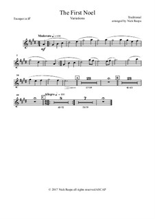 Variations: For full orchestra – B Flat trumpet part by folklore