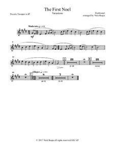 Variations: For full orchestra – piccolo trumpet in B flat part by folklore