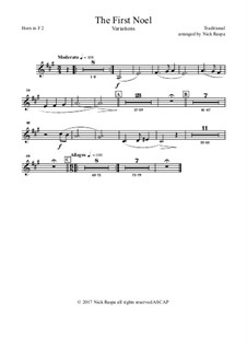 Variations: For full orchestra – horn in F 2 part by folklore