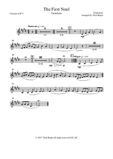 Variations: For full orchestra – clarinet in Bb 2 part by folklore