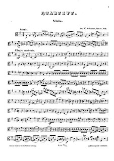 String Quartet in G Major, Op.58 No.2: Viola part by Wilhelm Valentin Volckmar