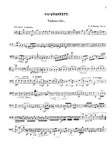 String Quartet No.4 in E Minor, Op.35: Cello part by Robert Volkmann