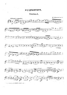 String Quartet No.4 in E Minor, Op.35: Violin I part by Robert Volkmann