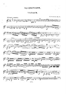String Quartet No.4 in E Minor, Op.35: Violin II part by Robert Volkmann