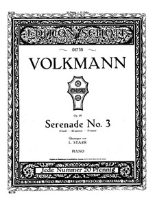 Serenade for String Orchestra No.3, Op.69: For piano by Robert Volkmann