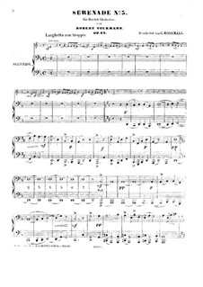Serenade for String Orchestra No.3, Op.69: For cello and piano four hands by Robert Volkmann