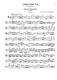 Serenade for String Orchestra No.3, Op.69: For cello and piano four hands – cello part by Robert Volkmann