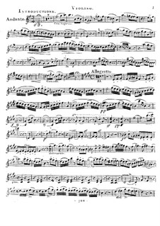 Rondo for Cello (or Violin) and Piano, Op.2: Violin part by Jan Václav Voříšek