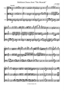 No.44 Hallelujah: For string trio by Georg Friedrich Händel