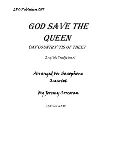 God Save the Queen: For saxophone quartet by folklore