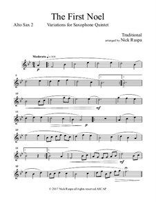 Variations: For saxophone quintet – alto sax 2 part by folklore