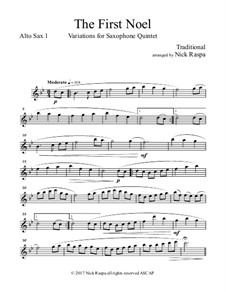 Variations: For saxophone quintet – alto sax 1 part by folklore