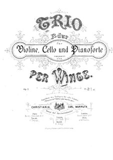 Piano Trio in F Major, Op.3: Full score by Per Winge