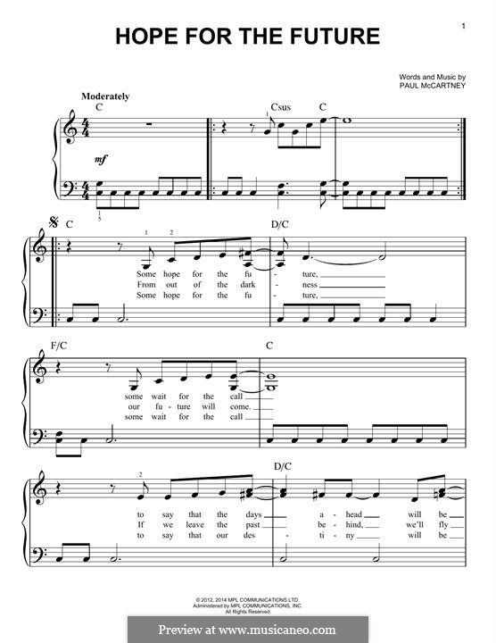 Hope for the Future: For piano by Paul McCartney
