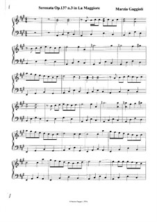 Serenatas, Op.137: Serenata No.3 in La Maggiore by Marzia Gaggioli
