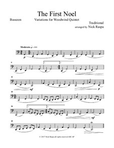 Variations: For woodwind quintet – bassoon part by folklore