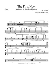 Variations: For woodwind quintet – flute part by folklore